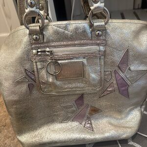 Coach Silver and Purple Women's Bag